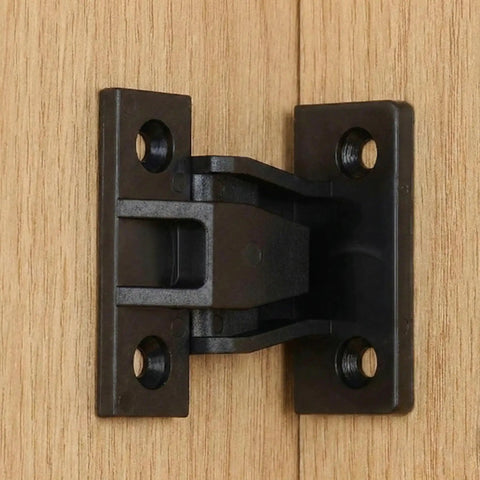 Solid As A Rock 12 Pack Panel Clip Connectors Zero Hassle Abs Plastic hidden panel fastener on wooden surface.