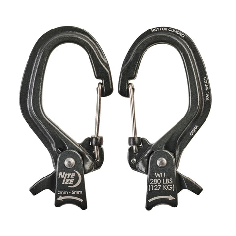 CamJam SlideLock Bungee Cord Tightener With Pull To Tighten Lock And Quick Release Lever No Knot Mess Securely Tightening Your Load 280 Lb Working Load 840 Lb Break Strength Aluminum Small Fits 2 To 5 mm Cords