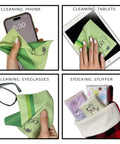 10-pack kitty-cat design microfiber cleaning cloths in multicolor for eyeglasses, lenses, sunglasses, and cell phones