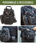 Straight Up Rugged Tactical Sling Bag Crafted For Real Life Hustles And Weekend Ventures Legit Heavy Duty Nylon Build side view with pockets