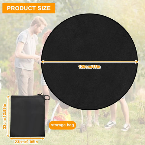 Round Fire Pit Mat For Bonfire And Outdoor Cooking Built To Take The Heat Heavy Duty Fireproof Under Grill Mat Oil Proof