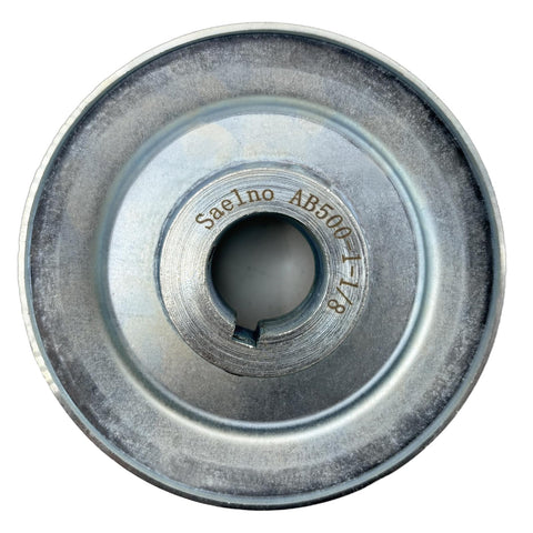 Durable One And One Eighth Inch Bore Five Inch Outer Diameter V Belt Pulley With One Groove For A B Five L Four L Belts Carbon Steel Motor Pulley Zinc Plated 1020 Steel Built Tough Workhorse For Industrial Drives