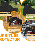 Adult Tricycle Cover Heavy Duty 600D Oxford Waterproof Fabric For Outdoor Storage Fits Three Wheel Electric Trike Protects From Dust Dirt Scratches Weatherproof All Weather Durable And Hard Wearing, black cover shown in four seasons