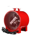 ICH240C Series Heavy Duty Portable Heater for Construction Sites and Job Sites, rugged red fan-forced unit side view