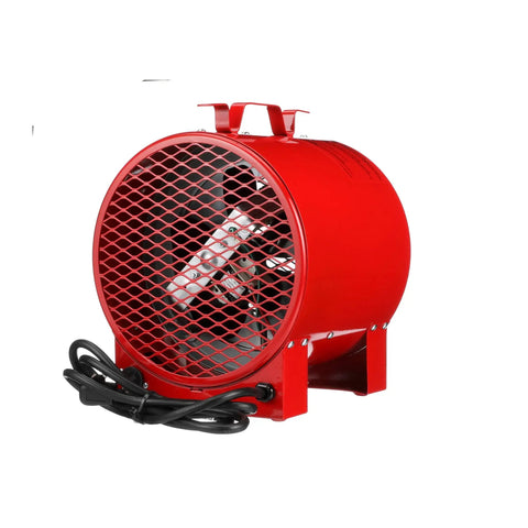 ICH240C Series Heavy Duty Portable Heater for Construction Sites and Job Sites, rugged red fan-forced unit side view