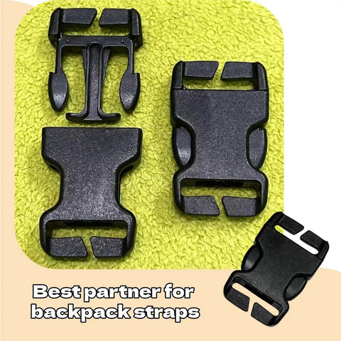 Notched Quick Release Buckle Set 8 Pack No Sew Bag Clips Replacement Plastic Fasteners For Backpacks Straps And Outdoor Gear Repair