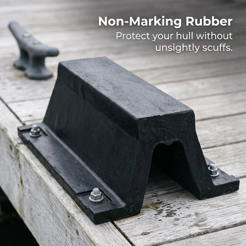Arch Rubber Dock Bumper For Dockside Protection And Boat Guard Heavy Duty Marine Grade Rubber Dock Shield in use on pier