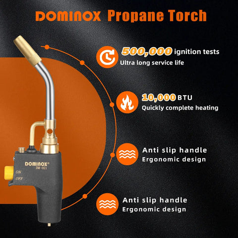 Trigger Start Propane Torch Head For Propane And MAP Gas, Beast Mode High Temperature Flame Up To 2372F, Instant Ignition