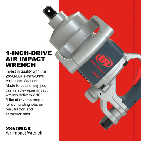 Front view of 1 Inch Air Impact Wrench With D Handle 2100 Ft Lbs Max Torque Heavy Duty Pneumatic Tool For Trucks Buses And Semis Quick Tire Breaker