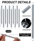 Extension springs set, 12 pcs, zinc-plated with dual hooks, 3/8 x 6-1/2 in, Amazon brand