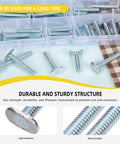 40 Pcs Tee Bolt Set 1/4-20 Thread T Slot Bolts For Woodworking Jigs And Fixtures in storage box, carbon steel, zinc plated