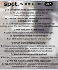 Product information and FAQs for High Gloss White Touch Up Paint For Porcelain And Appliances, covers chips, scratches, stains, and cracks.