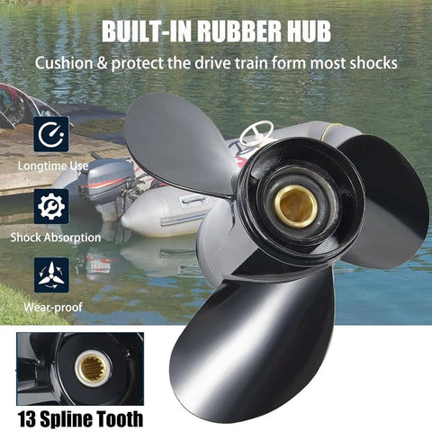 13 Inch By 19 Inch Aluminum Boat Outboard Propeller Right Hand Rotation 13 Spline For Johnson Evinrude OMC 40 to 140HP 765184