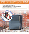 Hard Start Capacitor Kit For 3.5 To 5 Ton AC Units Replaces CSR U2 Compressor Saver Start Assist with image of unit installation