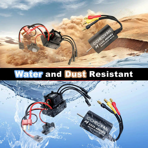 High Torque 4800KV Brushless Motor and 35A ESC Combo For Traxxas RC Cars Waterproof Sensorless Power System in water and dust