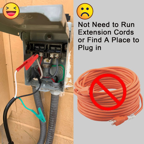 Heavy Duty HVAC Adaptor Cord For Clearance And Training Use Tough Plug In Cable Compatible With Yellow Jacket 69522