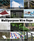 Straight Up Heavy Duty 1/8 Inch Stainless Steel Cable Kit Includes 100 Feet Wire Rope for various backyard projects