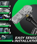 Heavy Duty Tpms Tire Pressure Sensors Set Of 4 Direct Fit Gm Vehicles Built To Last installation step image showing tire sensor attachment.