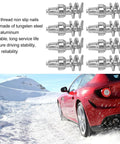 Tungsten Steel Threaded Tire Studs, 50 Pack Street Proven Snow Spikes For Auto Truck Forklift, showing close-up of non-slip nails.