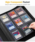 Top Loader Binder For Trading Cards And Sports Cards, Holds 324 Toploaders, 9 Pocket Pages, Waterproof PU Leather With Non PVC Pockets