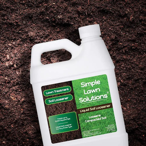 Container of Liquid Soil Loosener And Soil Conditioner For Compact Soils And Poor Drainage Use Alone Or With Core Or Mechanical Aeration