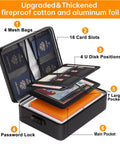 5200F Fireproof And Water Resistant Document Organizer With Lock Eight Layer Heat Insulated Safe Box open showing compartments
