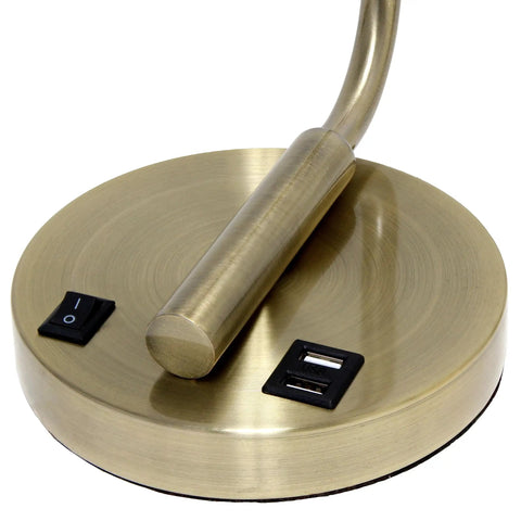 Base of Old School Industrial Lantern Desk Lamp In Rose Gold Finish With Clear Glass Shade Vintage Style Bedside Light