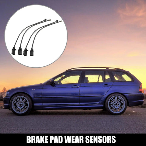 Car with inset of Four Pack Front Brake Pad Wear Sensor Kit For Porsche Macan 2015 2016 2017 2018 OE 95B907253