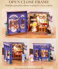Openable Miniature Tea Room Book Nook Kit For Adults, DIY 3D Mini House Model Craft Kit with detailed tea room scene visible