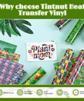 Dope Tropical Leaves Heat Transfer Vinyl Set With 10 Sheets 10x12 Inches Multicolor Pineapple Hawaiian Floral Pattern HTV