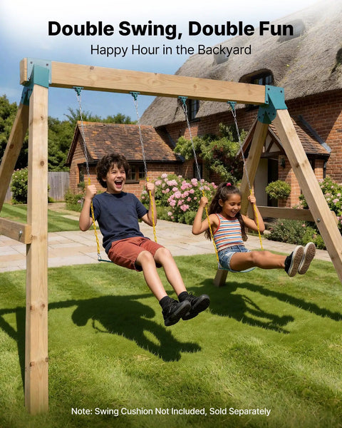 Heavy-Duty A-Frame Swing Set Brackets With Four Hangers For Backyard Playground Mounting Hardware Includes Two Brackets And Four Hangers Stable Outdoor Park Equipment Kit Green