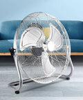 Heavy Duty Standing Fan With Badass Cooling Power And Smooth Airflow Design Crushing Summer Heat For Bedrooms Garages Workshops Warehouses Or Home Gyms In Matte Black, stylish design with aluminum blades and sturdy base.