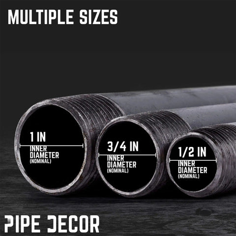 One Half Inch By One Inch Black Pipe Nipple Ten Pack Malleable Cast Iron Close Nipples For Dope Industrial Decor And Vintage DIY Furniture Fittings Options