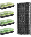 Five Pack 1020 Seed Starter Trays With 3 Point 6 Inch Humidity Dome Germination Kit Mini Greenhouse With Handle for plants