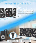 Beefy Airflow Dual 120mm And 240mm AC Computer Fan With Variable Speed Universal 110V To 240V Power Perfect For Mining Rigs Cabinets