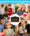 Roadside Car Emergency Kit With Jumper Cables Shovel First Aid Kit And Safety Tools, holiday gifting family and friends scene.