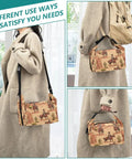 Cowboy Themed Lunch Bag Insulated Tote with Big Capacity for Work, Picnics, and Camping, shown carried by a person
