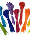 Top Shelf Nylon Cable Ties With Screw Mount Heads, Six Inch Length, Heavy Duty 50 Pound Grip, No Sweat Zip Ties in assorted colors.