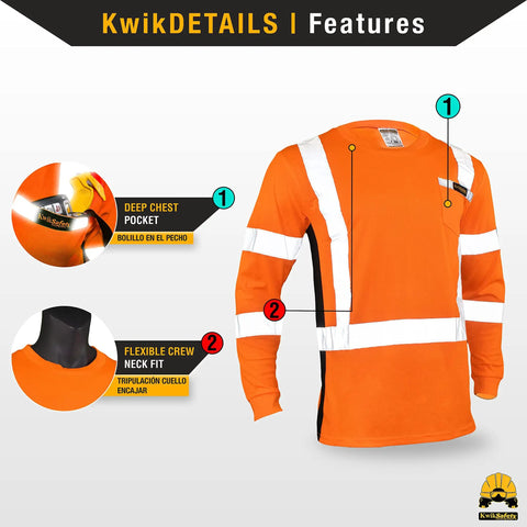 Men High Visibility Class Three Safety Shirt Orange Breathable Polyester Mesh Work Rig Gear With Silver Reflective Tape Sleek Cut Built For The Daily Hustle 2xl featuring deep chest pocket and flexible crew neck.