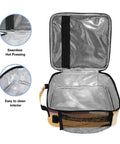 Open Insulated Lunch Container With Buckle For School And Office Use, interior showing seamless hot pressing and easy to clean surface.