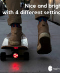 LED Skateboard Light Kit For Night Riding Front And Rear Lights USB Rechargeable Strapped To Trucks on skateboard at night