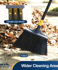 Heavy Duty Outdoor Broom With 54 Inch Reach For Courtyard Garage Lobby Mall Market Floors Pet Hair Debris Rubbish Clean