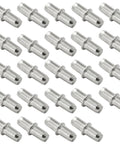24 Pack Heavy Duty Nickel Plated Shelf Pegs 5mm Metal Shelf Support Pins For Bookshelves Cabinets And Closets in a flat layout