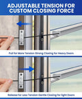 Two In One RV Screen Door Handle And Closer With Adjustable Tension showcasing tension adjustment mechanism.