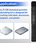 Replacement Heavy Duty Hole Punches Kit For Hydraulic Drivers 3/4-16 By 5.38 Inches steel tool with application details.