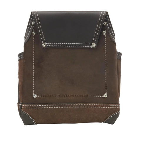 TrapJaw Oil Tan Leather Tool Pouch With Front Access, Wide Opening Snap Closure, Durable Belt Pouch, Premium Oil-Tanned Leather, Model 1L-995-1