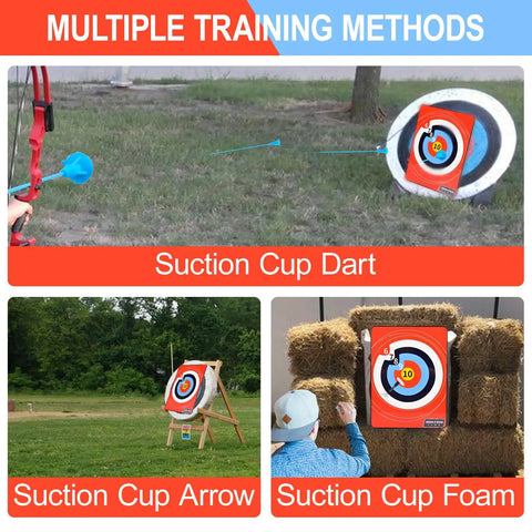 Dope Archery Target Set With Suction Cup Arrows featuring 16 inch target board for indoor outdoor practice and safe shooting.