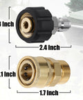 Tool Daily pressure washer adapter set: brass M22 fittings with black quick-connect adapter, 4 pcs