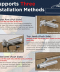 Heavy Duty Commercial Door Closer With Ada Grade One Certified Automatic Self Closing Design engineered for various installation methods