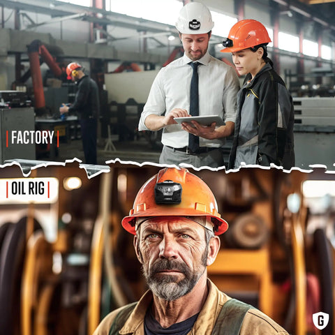Rechargeable Hard Hat Light Headlamp With Direct Mount Quick Release Hands Free Pro Grade Work Light For Firefighters